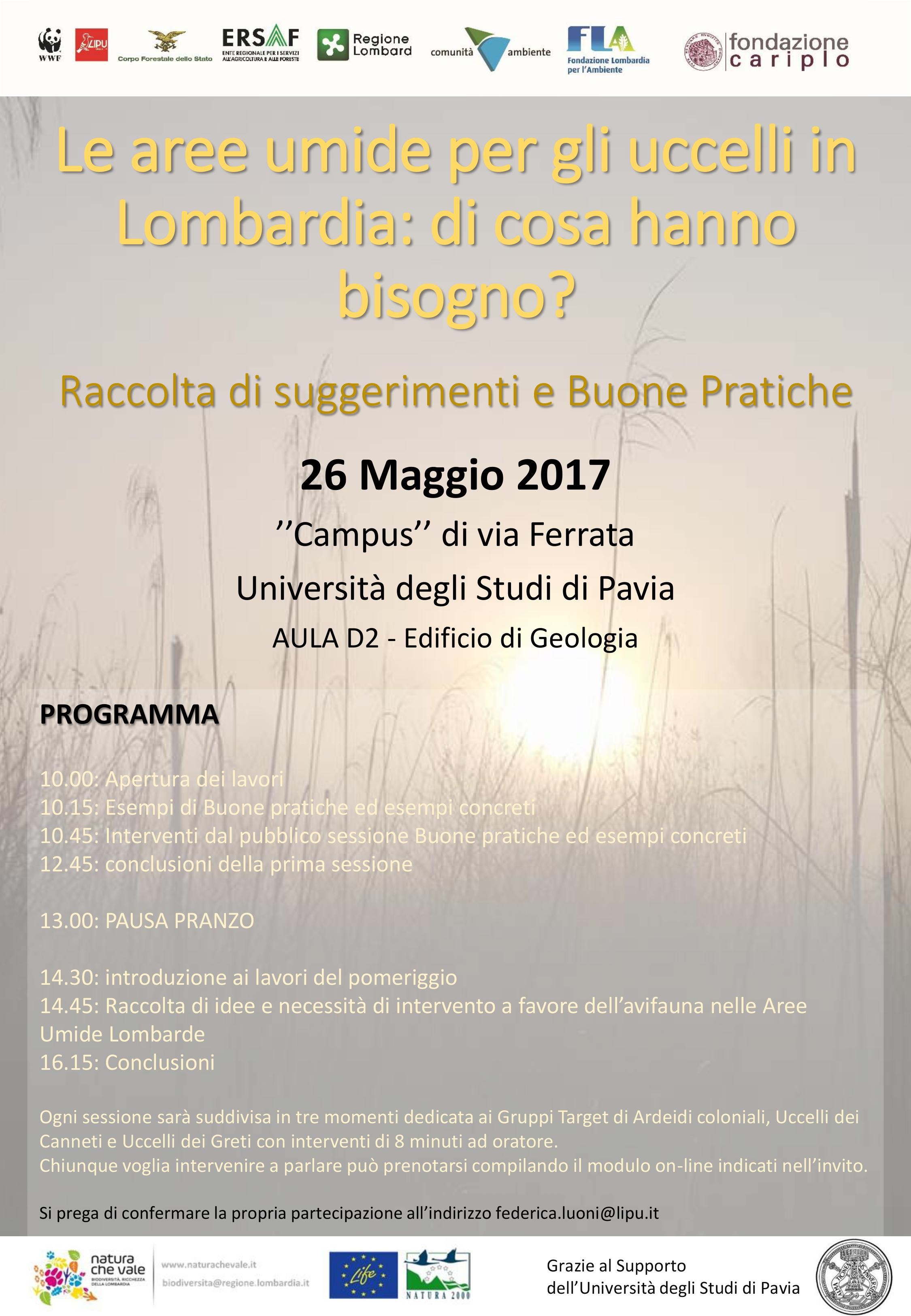 Workshop aree umide e uccelli: condivisione di buone pratiche