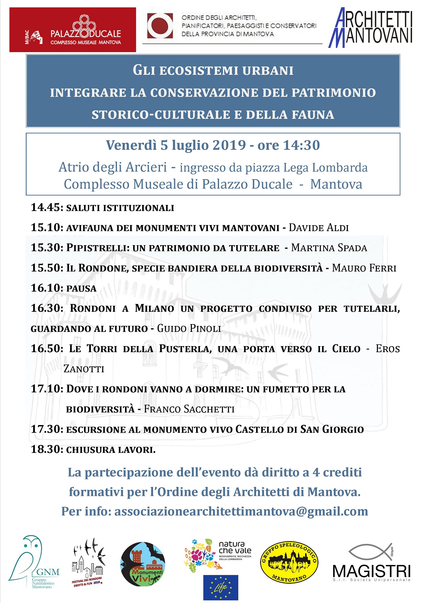 Gli ecosistemi urbani: integrare la conservazione del patrimonio storico-culturale e della fauna – Mantova