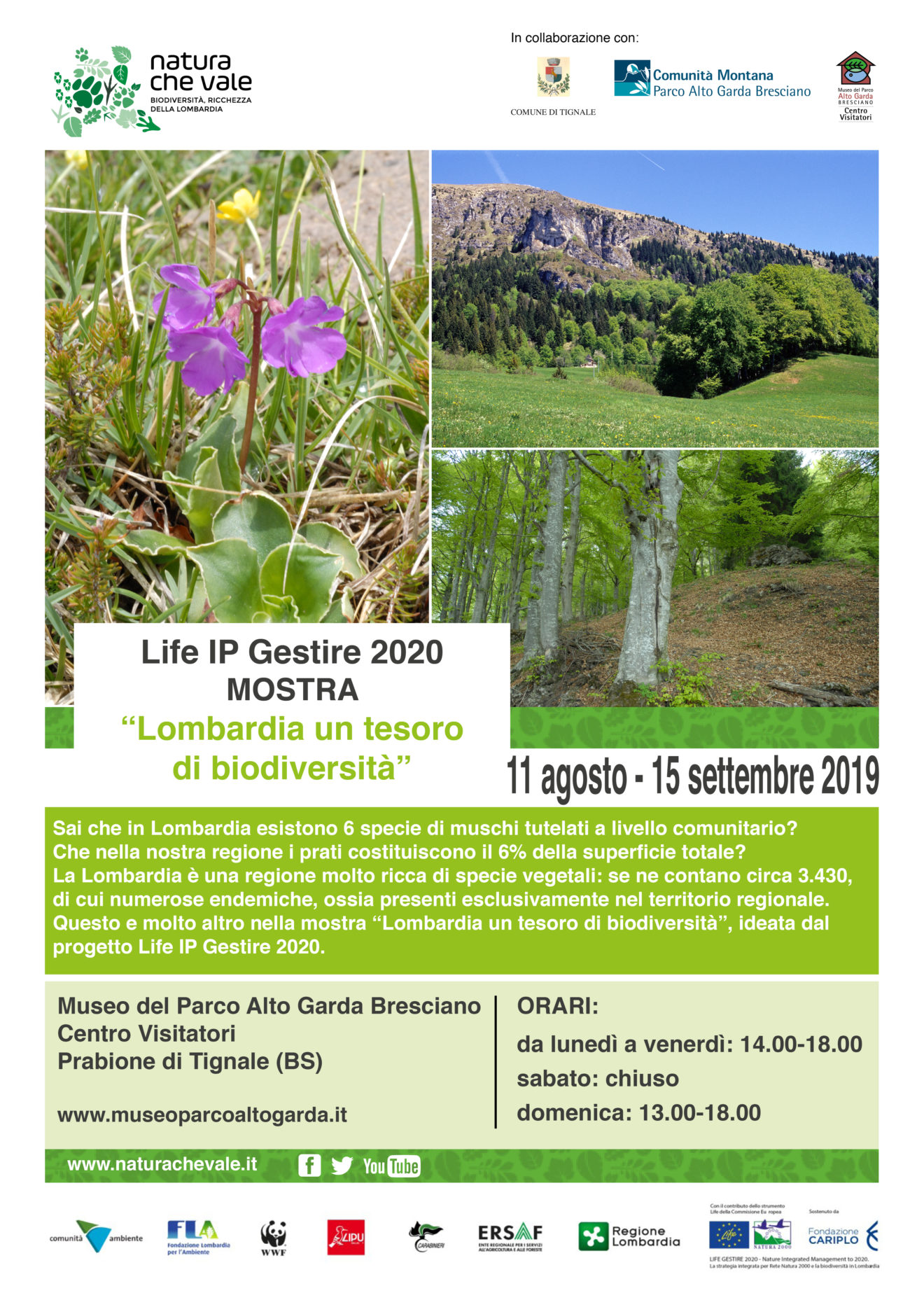 Apertura mostra “Lombardia un tesoro di biodiversità” – Prabione di Tignale (BS)