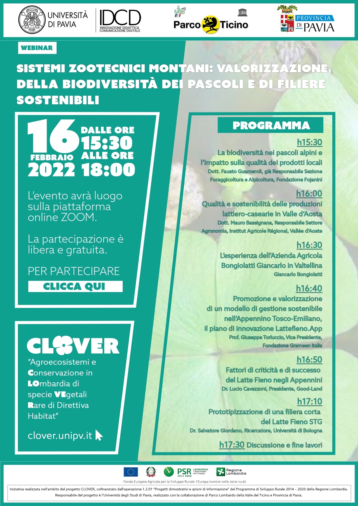 Sistemi zootecnici montani: valorizzazione della biodiversità dei pascoli e di filiere sostenibili – online