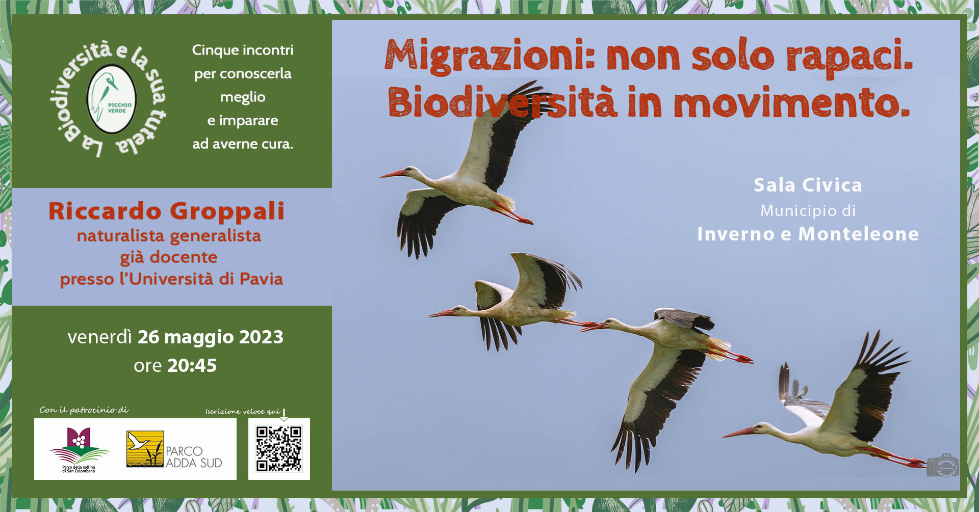 Migrazioni: non solo rapaci. Biodiversità in movimento – Inverno e Monteleone (PV)